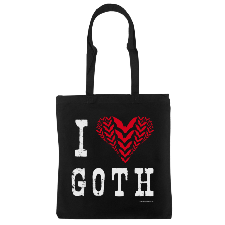 Wonderland 13 Stofftasche I Love Goth