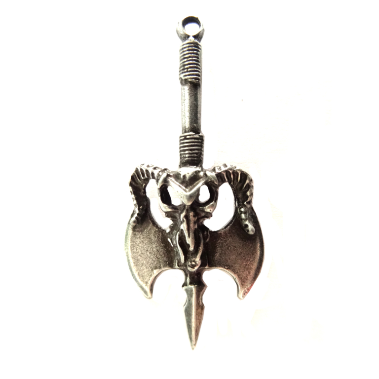 Leather-Steel Fashion Anhänger Rams Axe