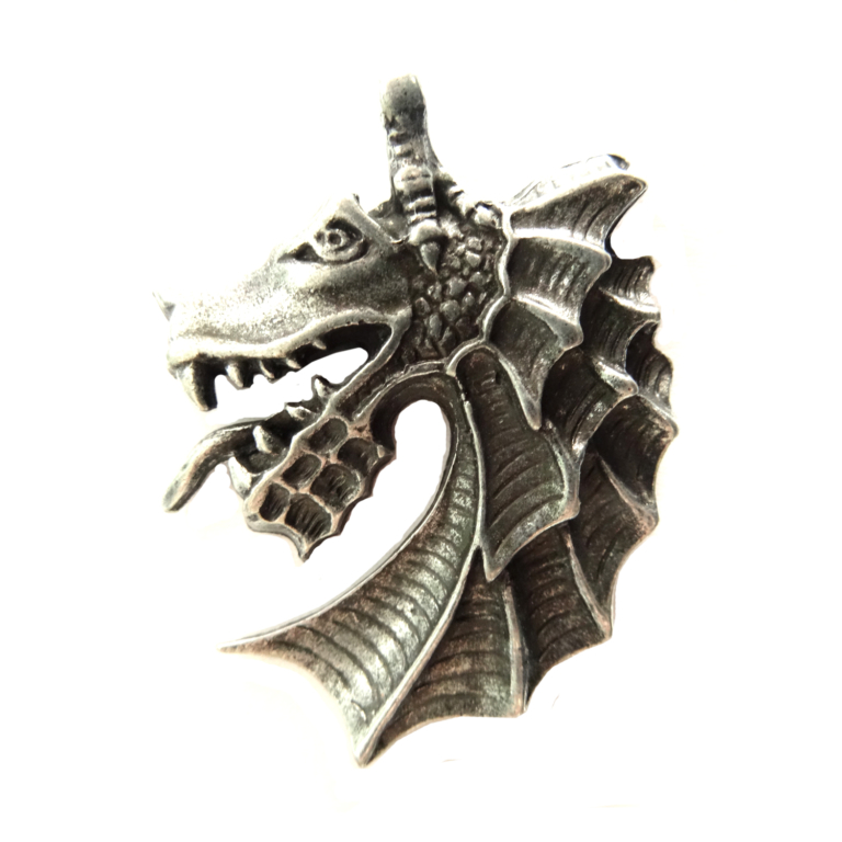 Leather-Steel Fashion Anhänger Dragon Head