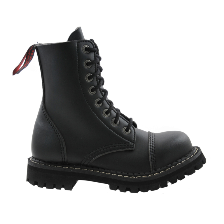 Angry Itch 8-Loch Gothic Punk Army Ranger Kunstlederstiefel VEGAN