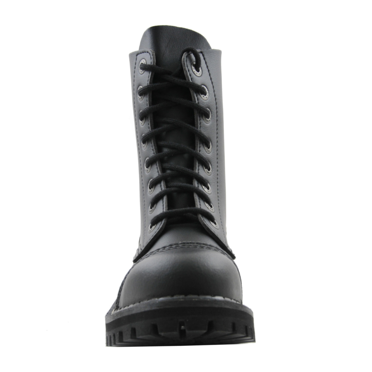 Angry Itch 8-Loch Gothic Punk Army Ranger Kunstlederstiefel VEGAN – Bild 3