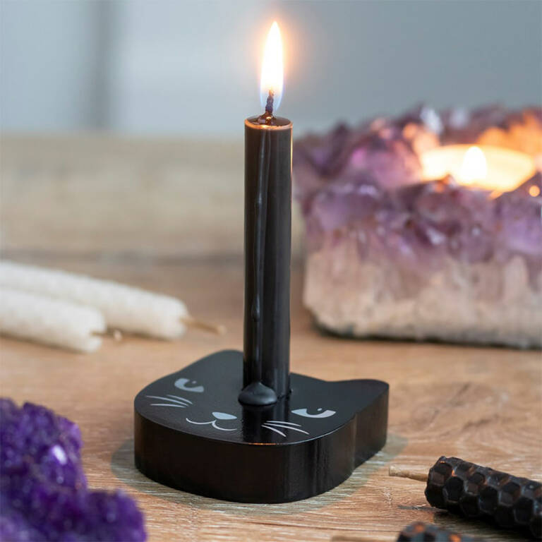 Spirit of Equinox Kerzenhalter Black Cat Spell – Bild 2