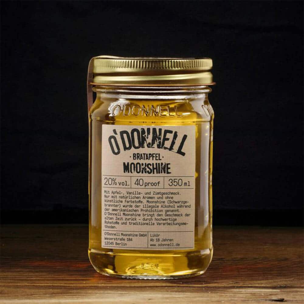 Likör O'Donnell Moonshine Bratapfel, 0,35 l, 20% Vol.