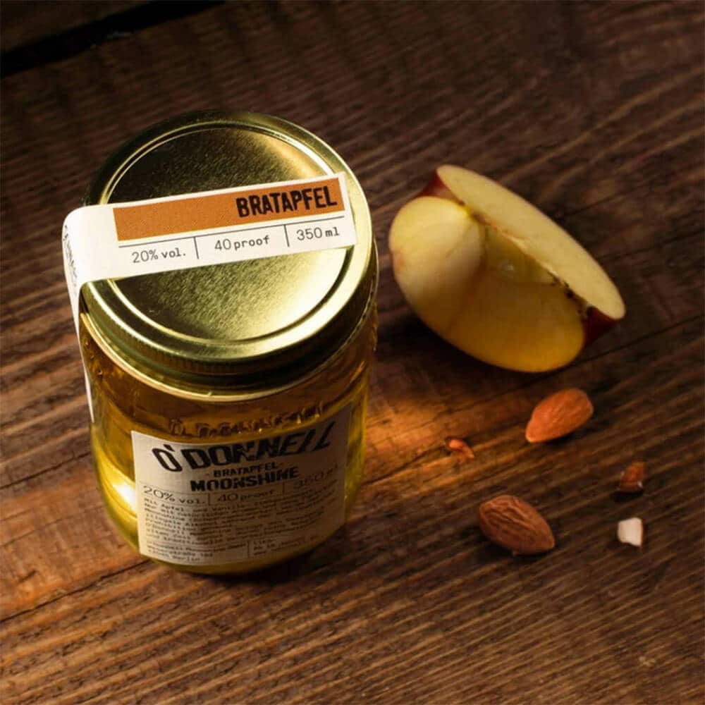 Likör O'Donnell Moonshine Bratapfel, 0,35 l, 20% Vol. – Bild 2