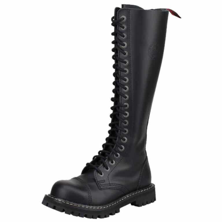 Angry Itch 20 Hole Gothic Punk Army Ranger Leather Boots