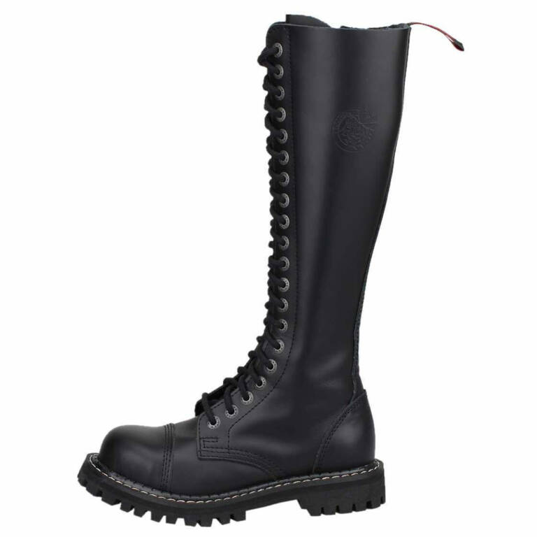 Angry Itch 20 Hole Gothic Punk Army Ranger Leather Boots – Bild 2
