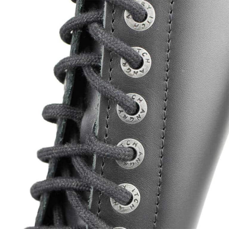Angry Itch 20 Hole Gothic Punk Army Ranger Leather Boots – Bild 7