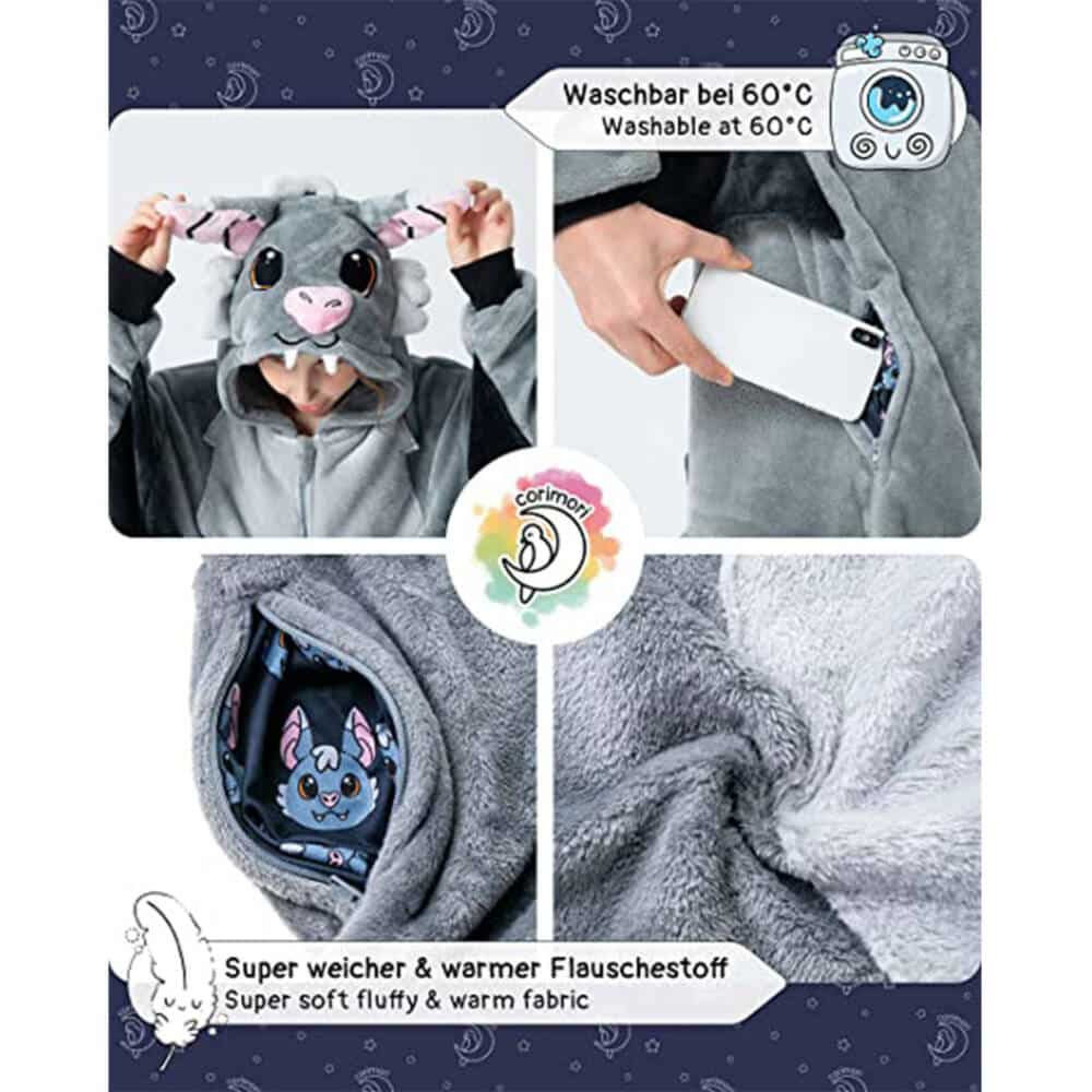 corimori Kinder-Kostüm Vivi die Fledermaus 90 - 110 cm – Bild 4