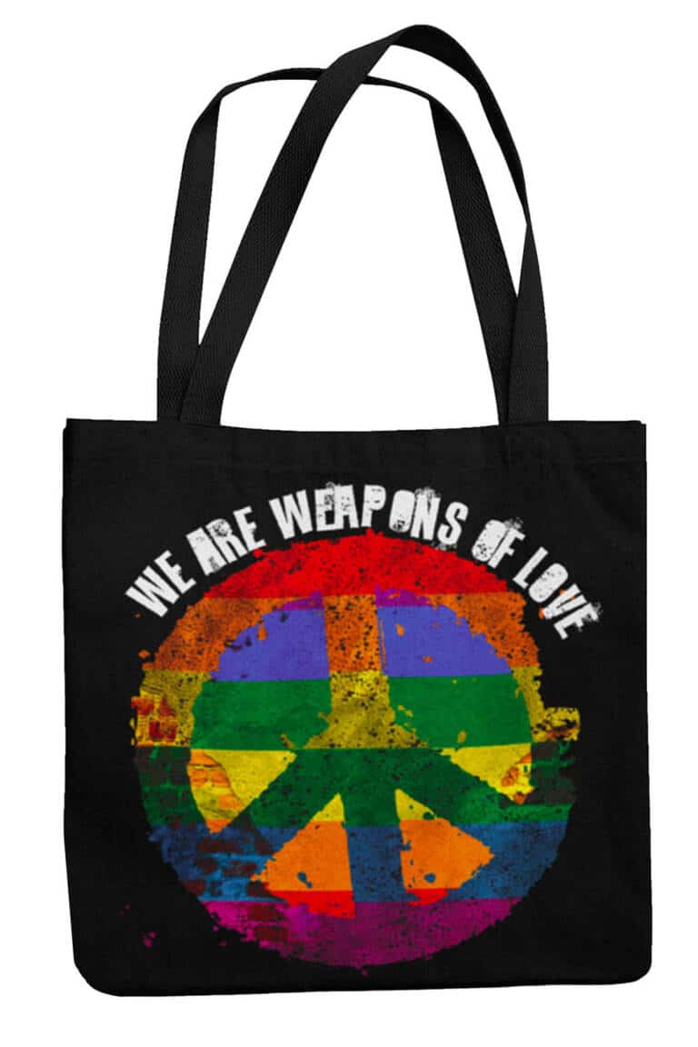 Hysteria Ink Stofftasche We are weapon of love Rainbow