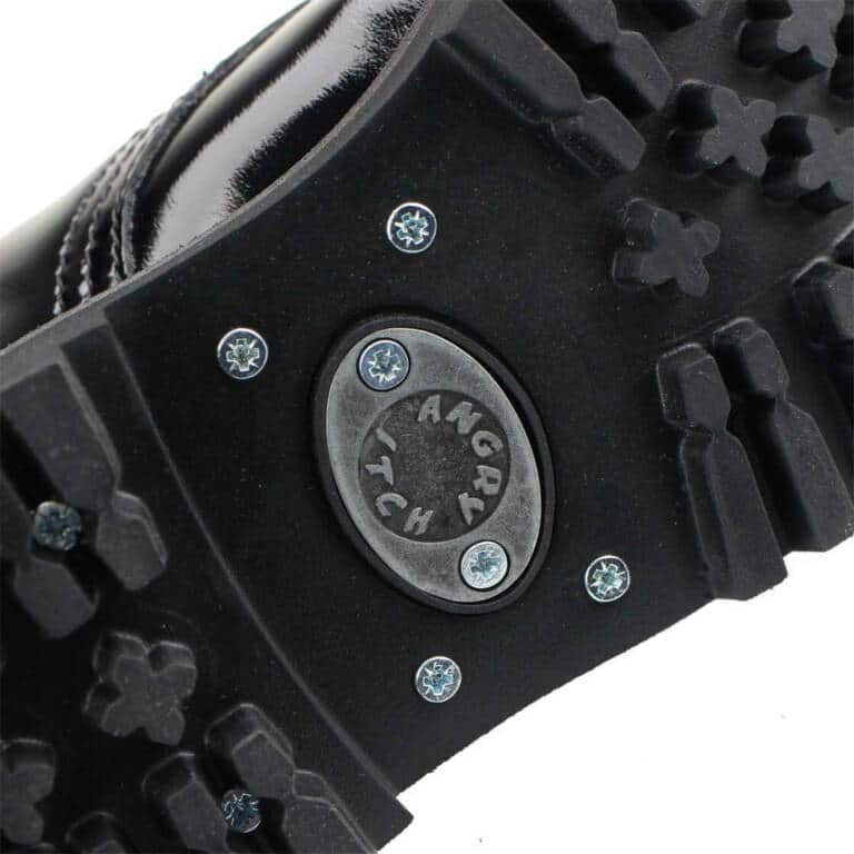 Angry Itch 20 Hole Gothic Punk Army Ranger Patent Leather Boots – Bild 10