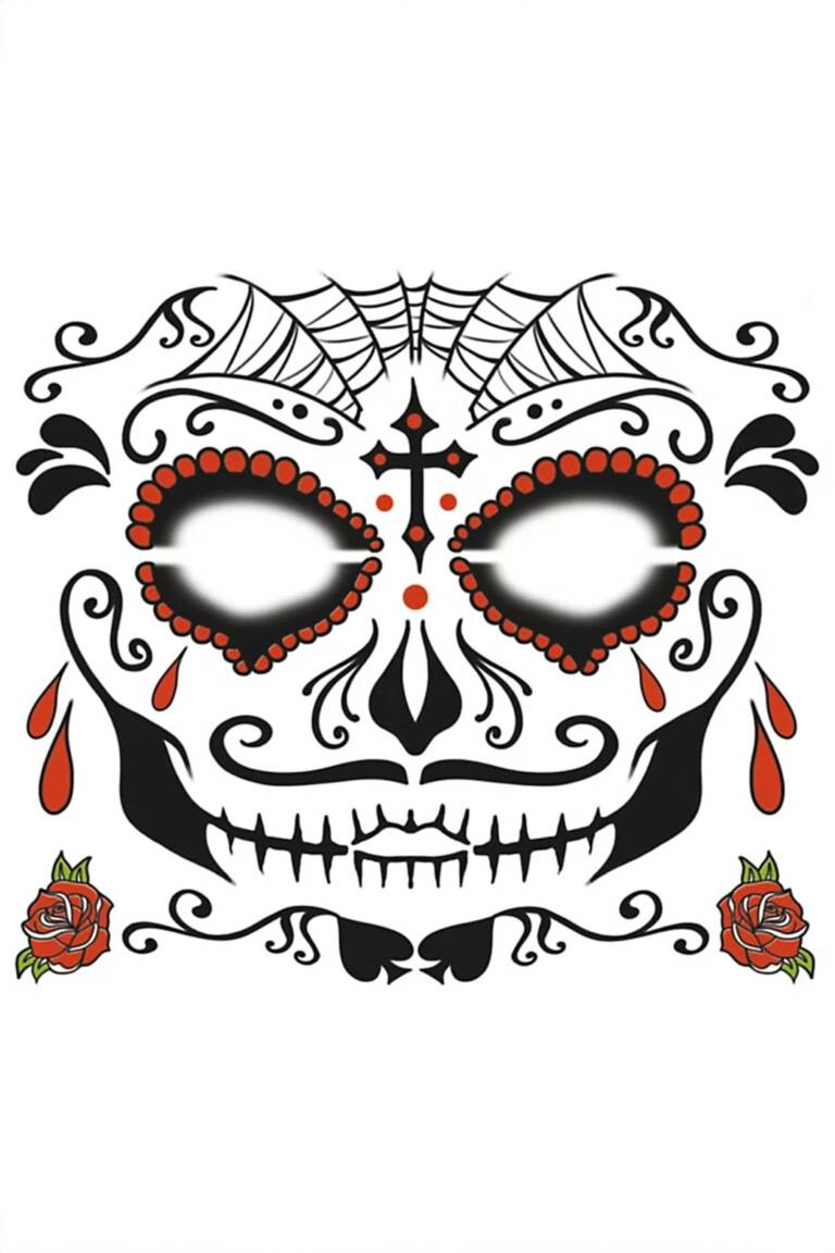Maskworld adhesive tattoo Sugar Man – Bild 2