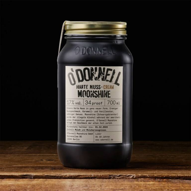 Likör O'Donnell Moonshine Harte Nuß - Cream, 0,7 l, 17% Vol.
