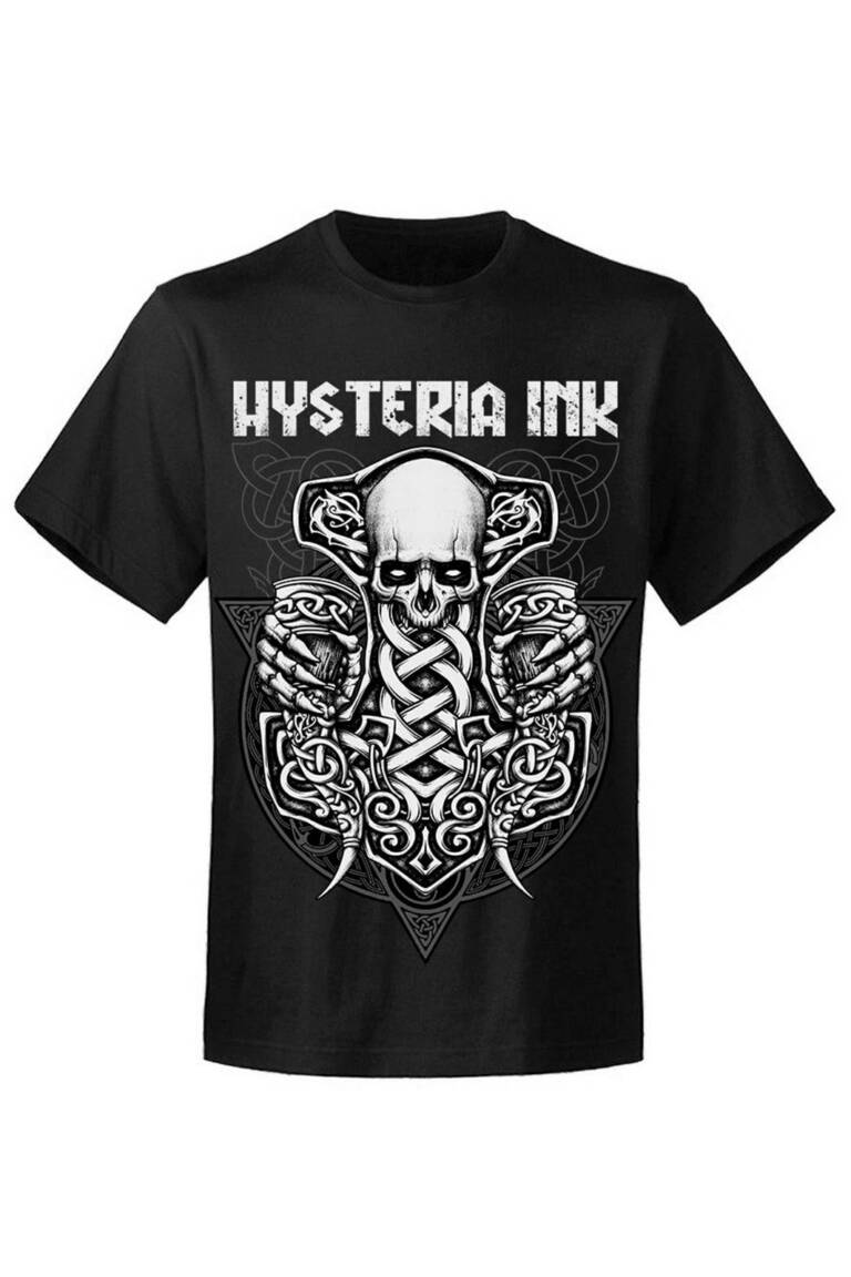 Hysteria Ink T-Shirt Mjolnir Skull