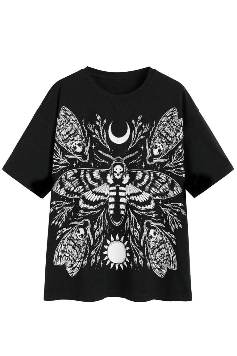 Romwe T-shirt Acherontia atropos [Digital]