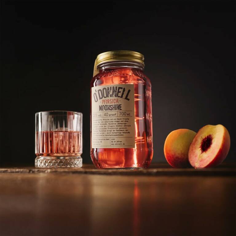 Likör O'Donnell Moonshine Pfirsich 0,7l, 20% – Bild 2