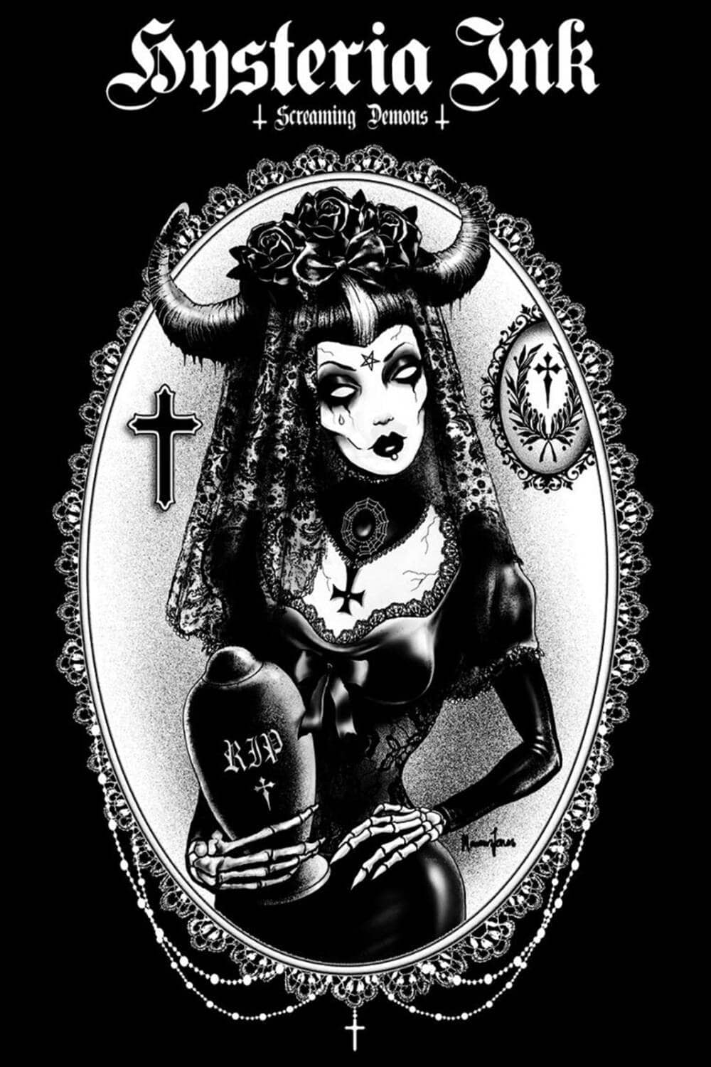 Hysteria Ink T-Shirt Screaming Demons Miss Demon – Bild 2