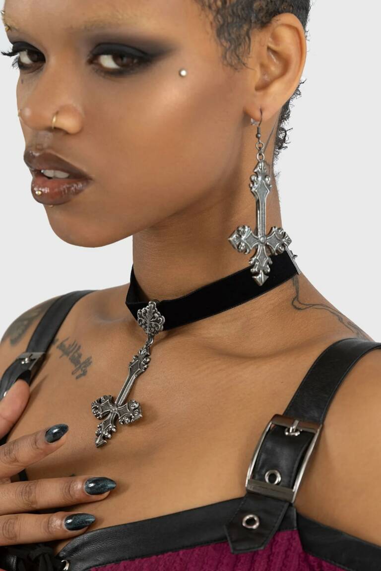 Killstar earrings Crossed Fates – Bild 2