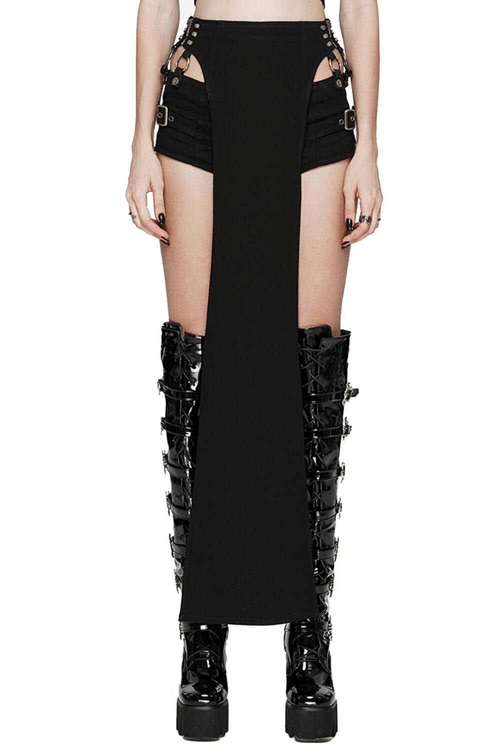 Punk Rave Shorts mit Überrock Ballista