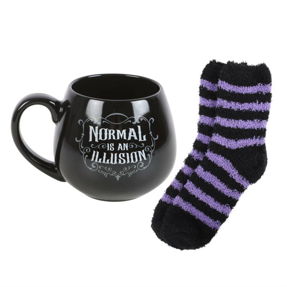 Spirit of Equinox Geschenkset Tasse und Socken Normal is an Illusion – Bild 3