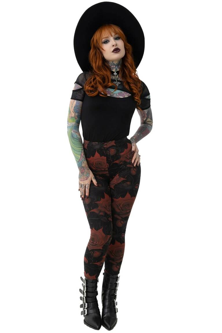 Killstar Legging Blood Rose