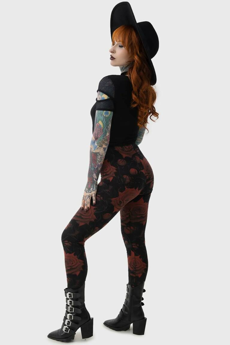 Killstar Legging Blood Rose – Bild 2