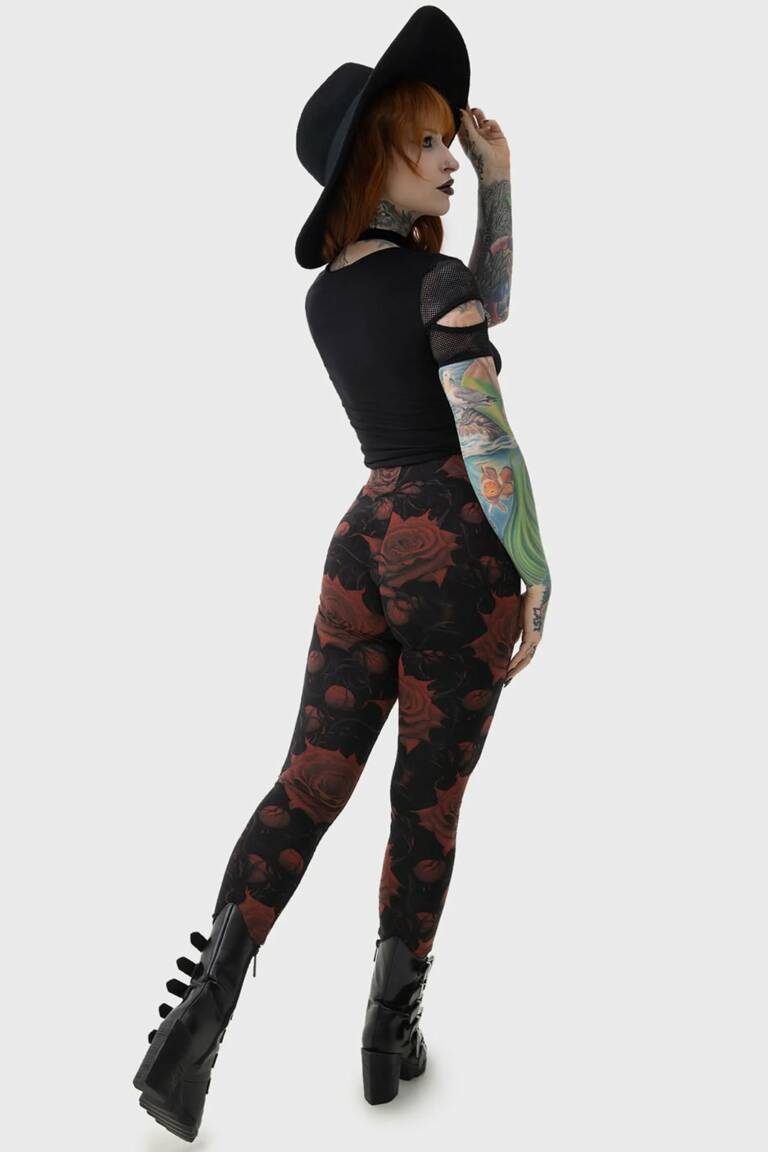 Killstar Legging Blood Rose – Bild 3