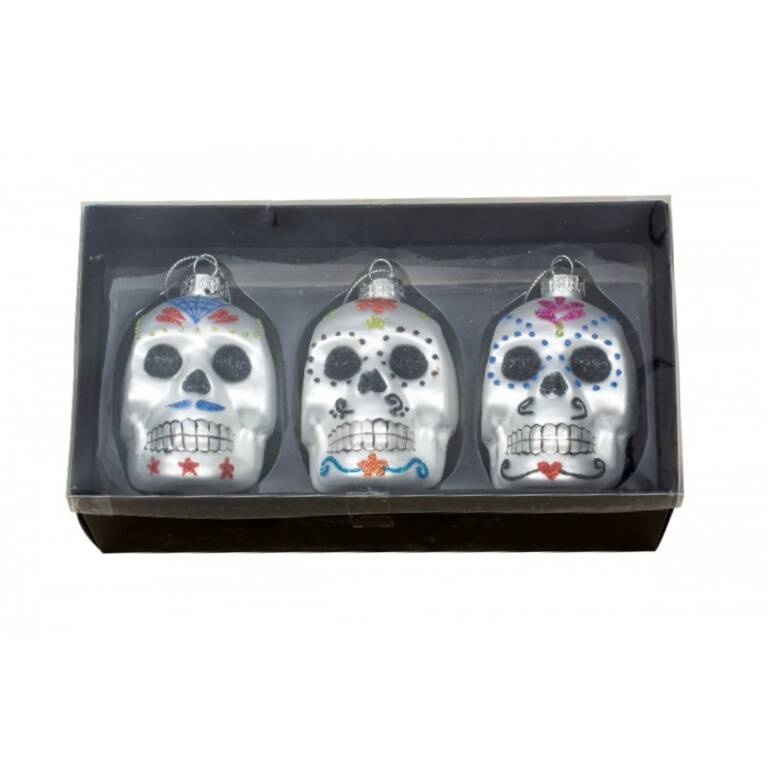 Mad Moonshine 3 glass skulls to hang – Bild 2