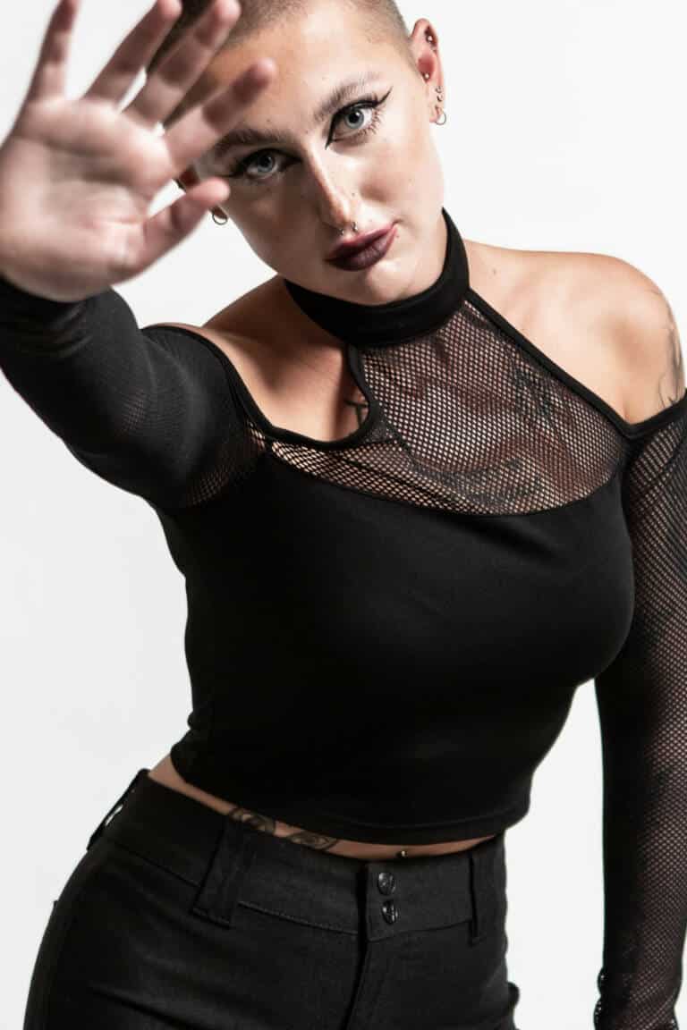 Killstar Top Nightcall Fishnet – Bild 3