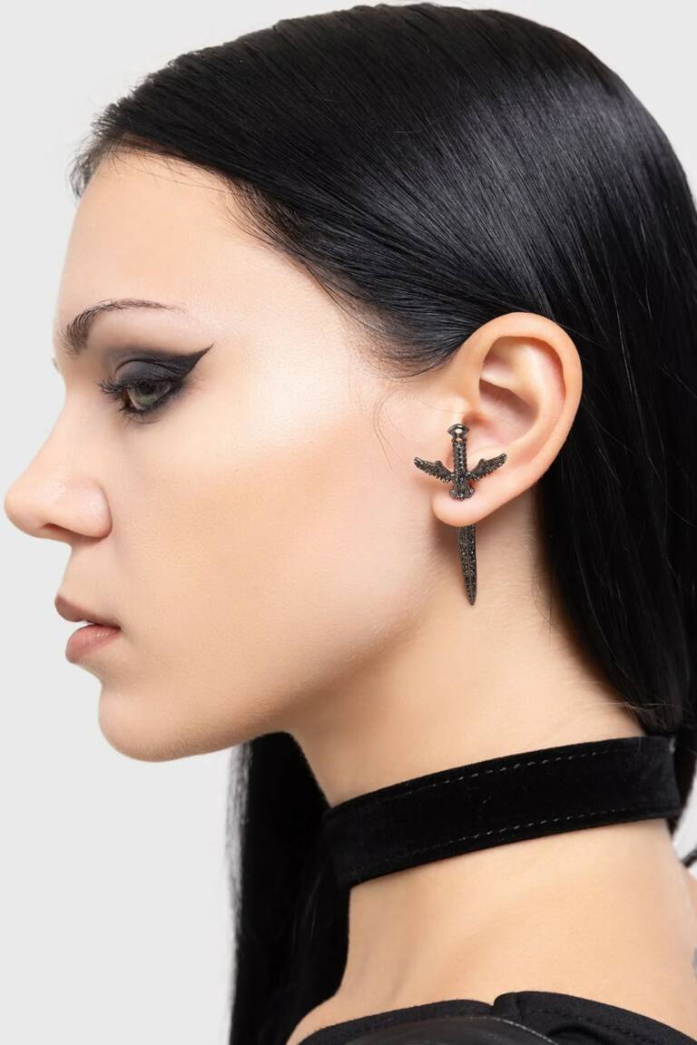 Killstar earrings Swordstorm – Bild 3