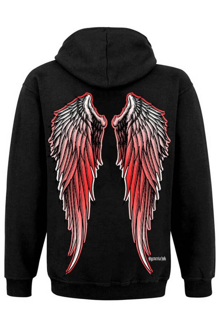 Hysteria Ink Zip-Hoody Coloured Wings of Ink