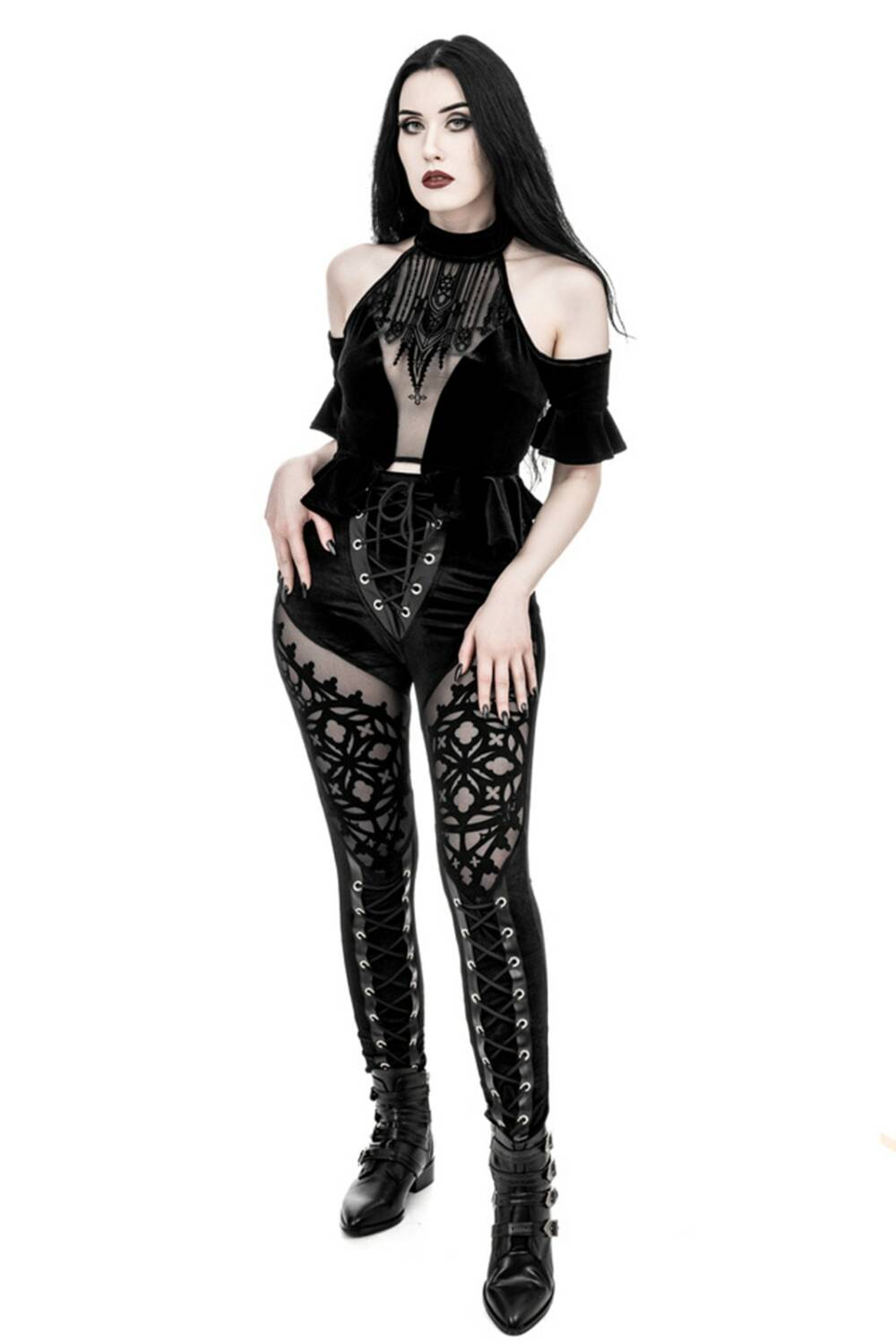 Restyle Legging Rosarium Flocked – Bild 2
