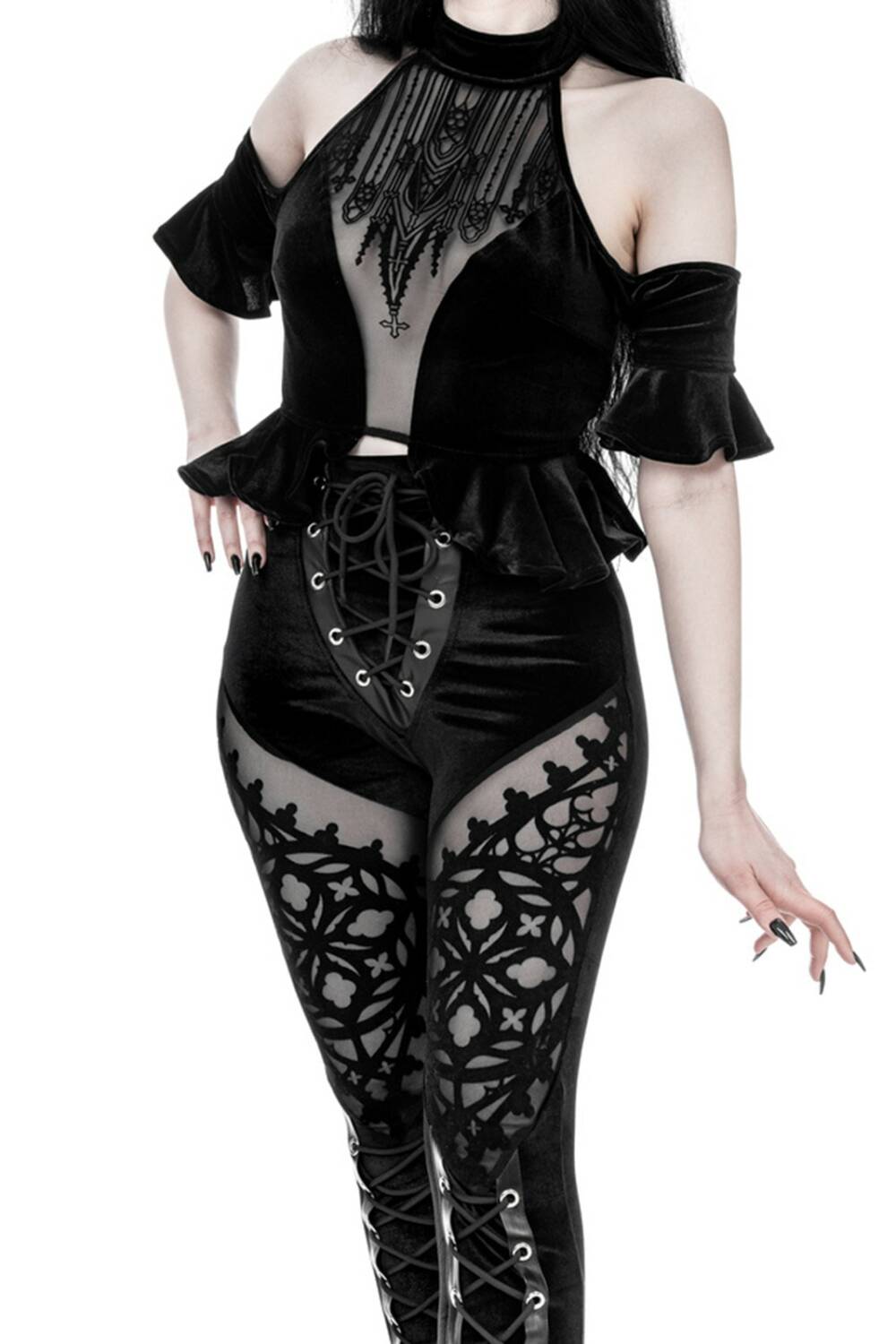 Restyle Legging Rosarium Flocked – Bild 5