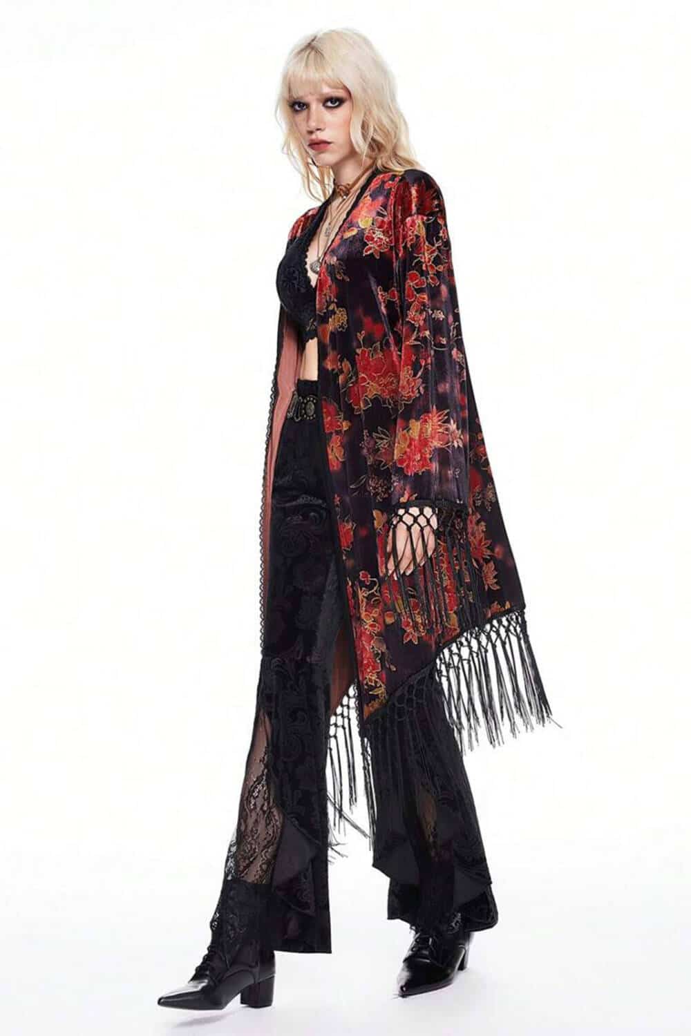 Romwe Jacke Red Flowers – Bild 4