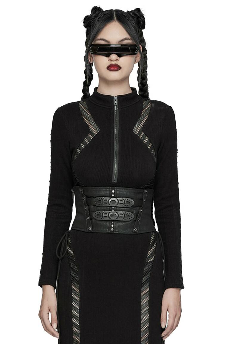 Punk rave corset belt hardware