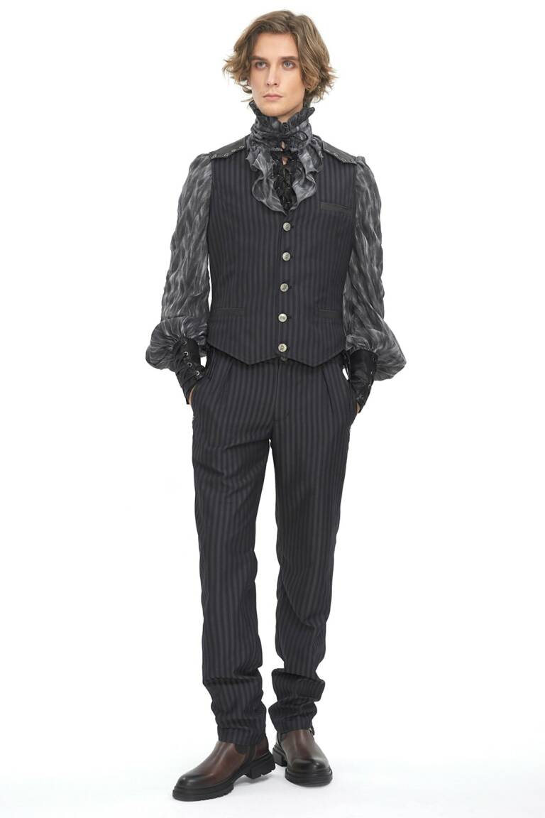Punk Rave Vest Viserion Black Striped