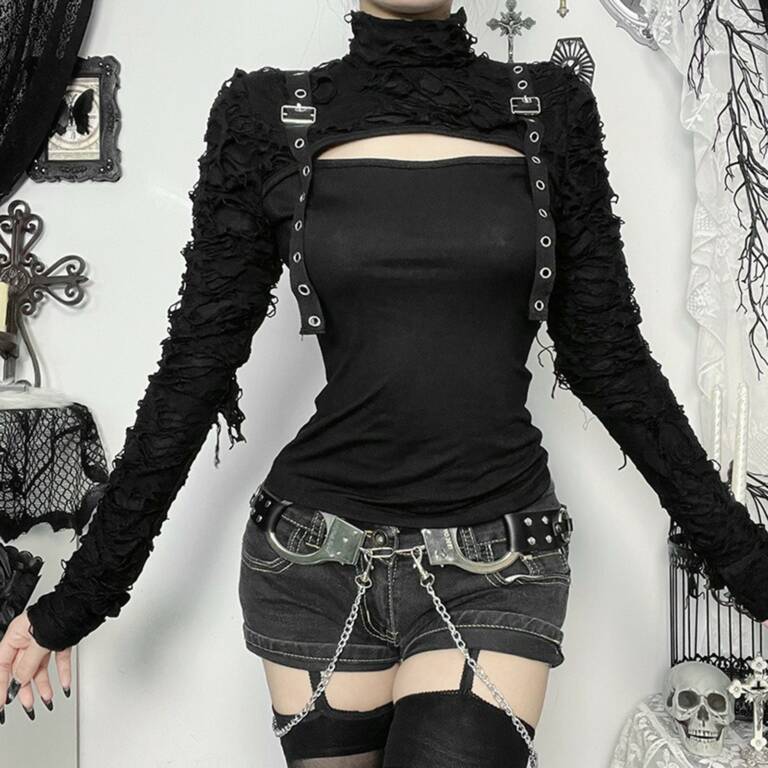 Moon Attic Top Distressed Spellbound Patchwork