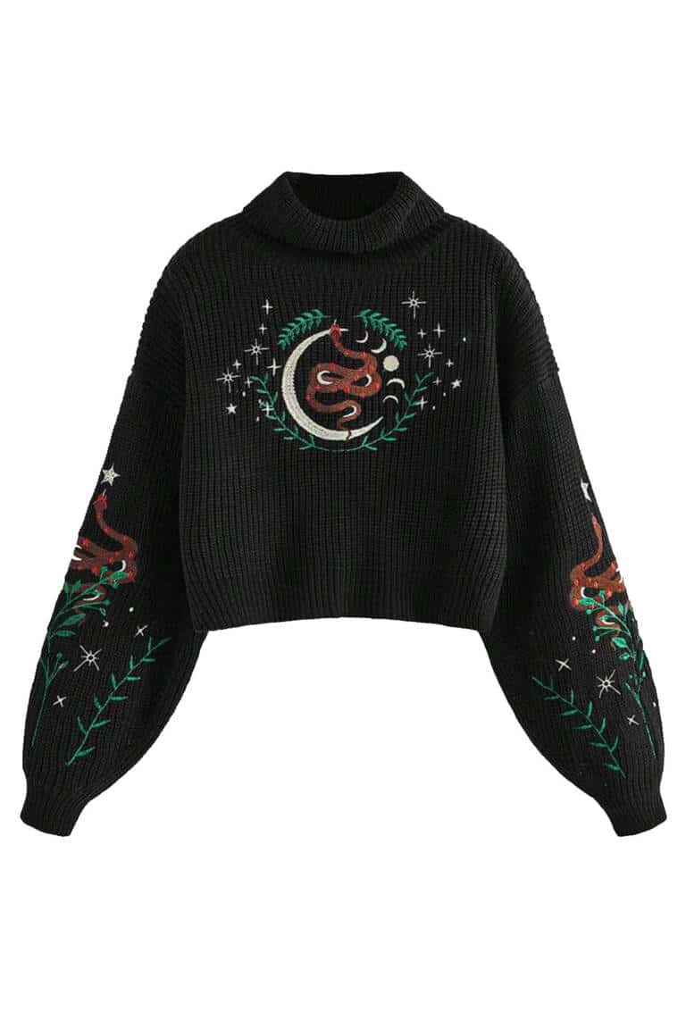 Romwe sweater Fairycore Snake