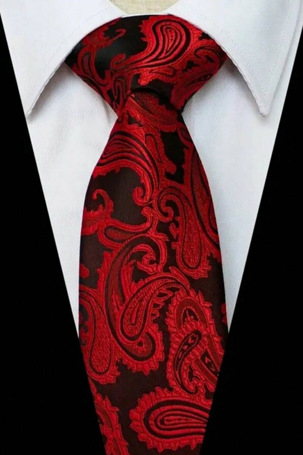 Mad Moonshine Krawatte Red Paisley