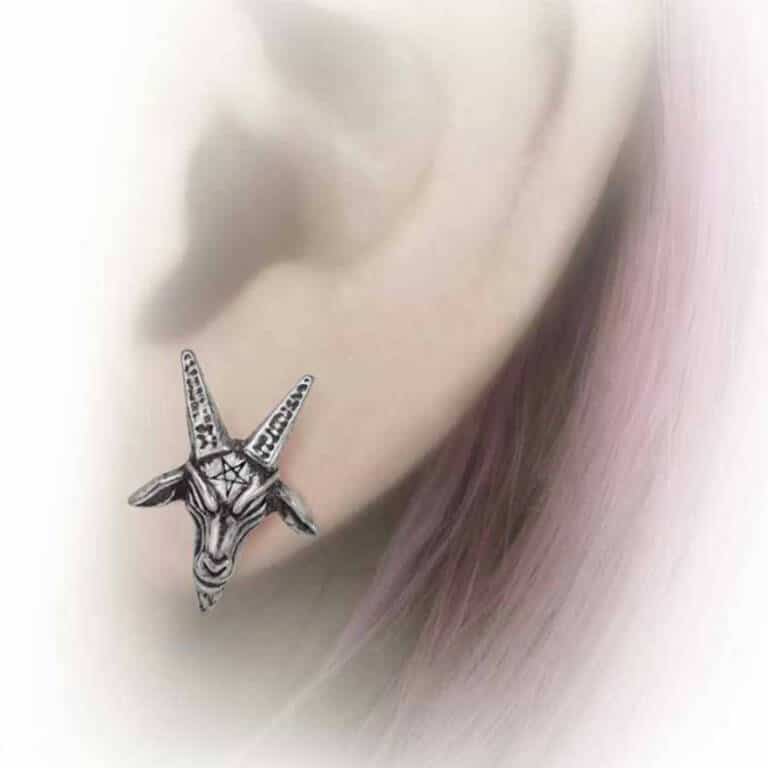 Alchemy Ohrstecker Baphomet – Bild 2