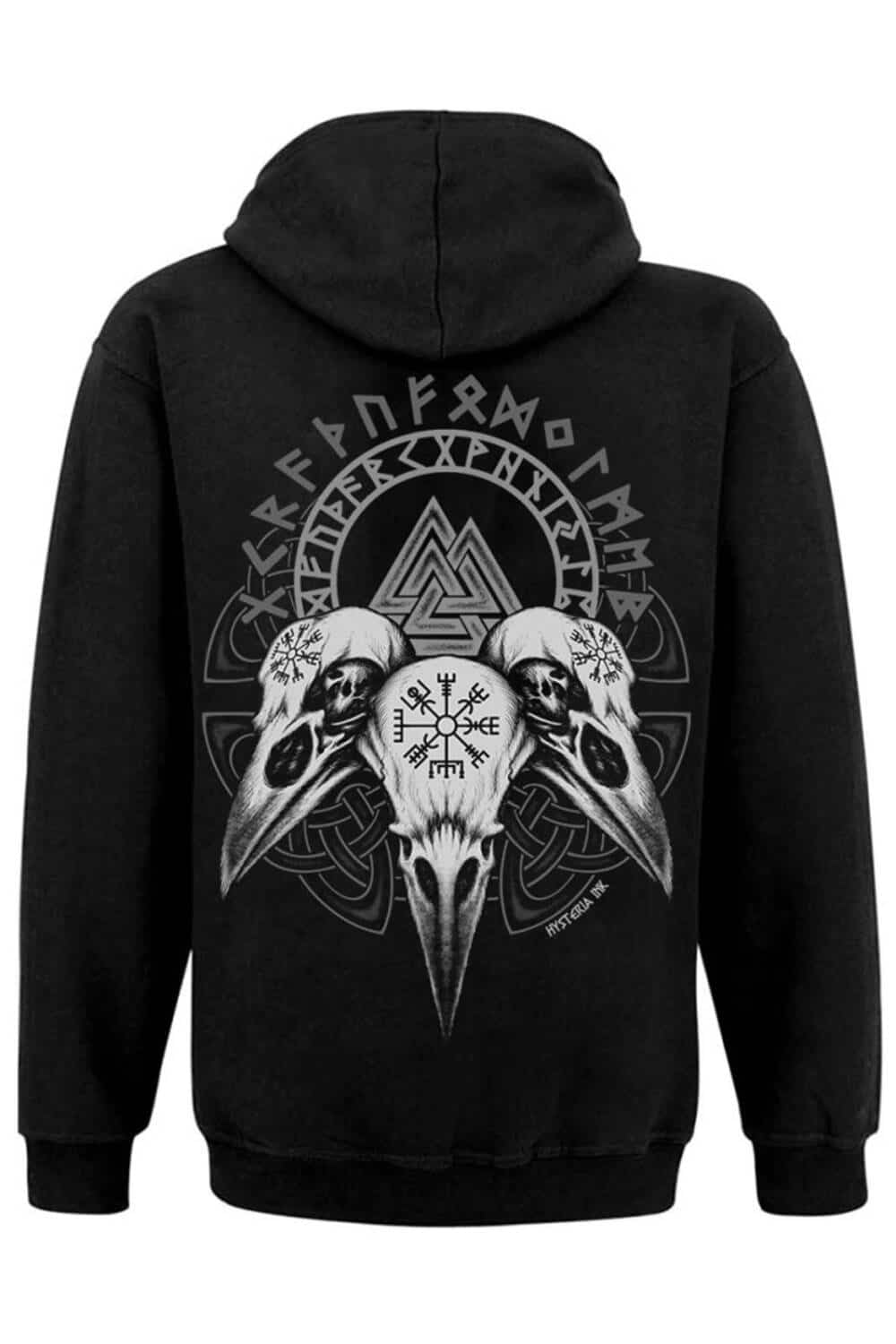 Hysteria Ink Zip-Hoody Valknut Three Raven