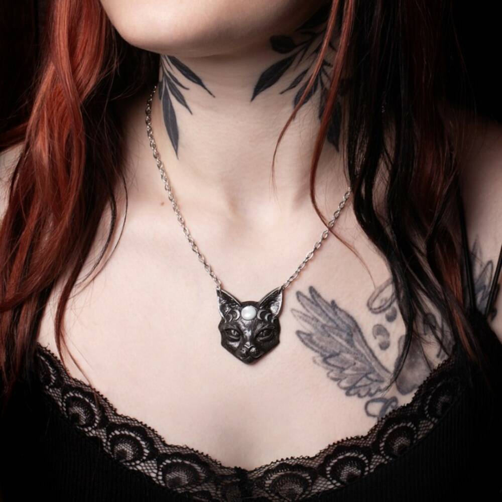 Alchemy Halskette Mystic Moon Cat – Bild 2
