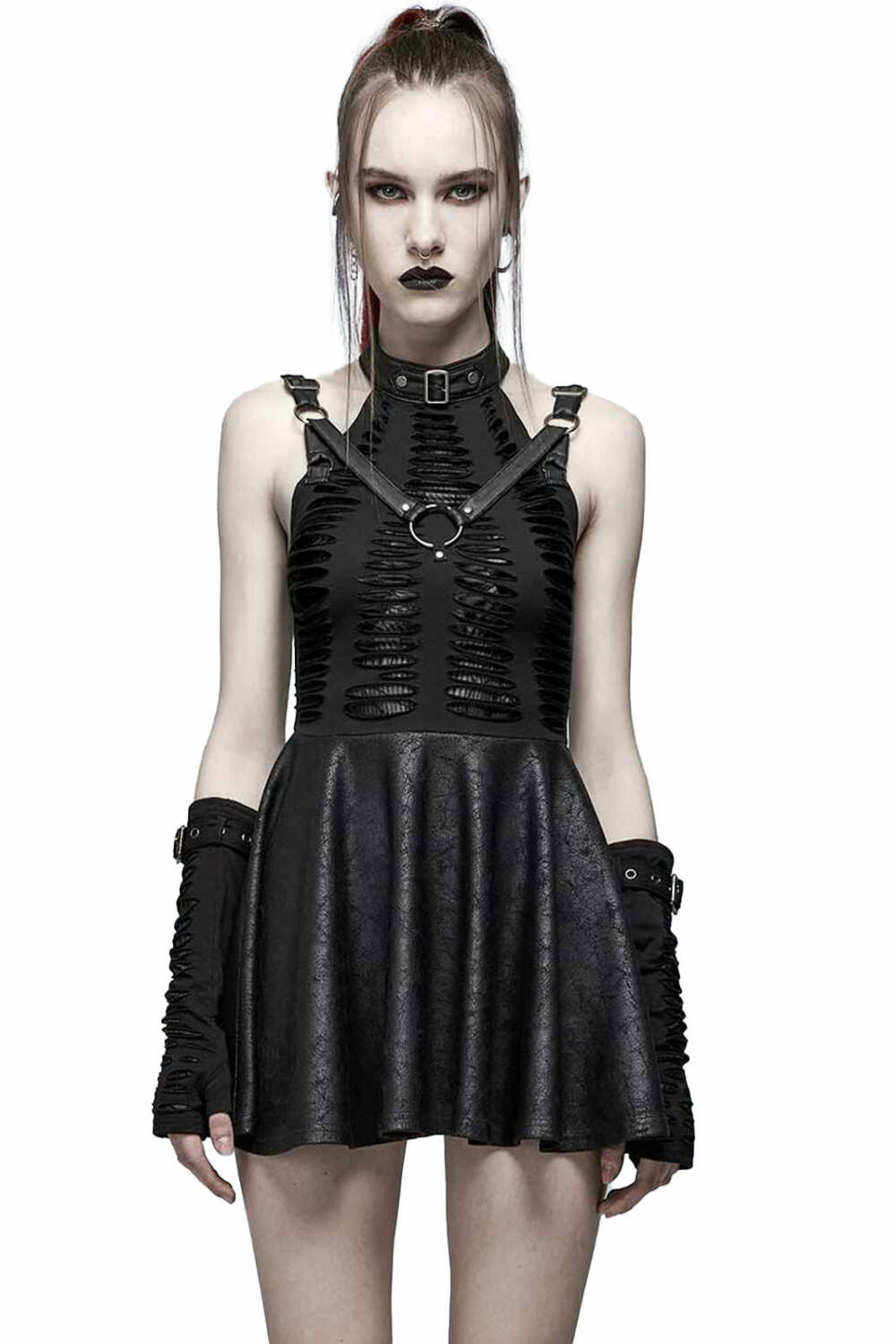 Punk Rave Kleid Black Widow