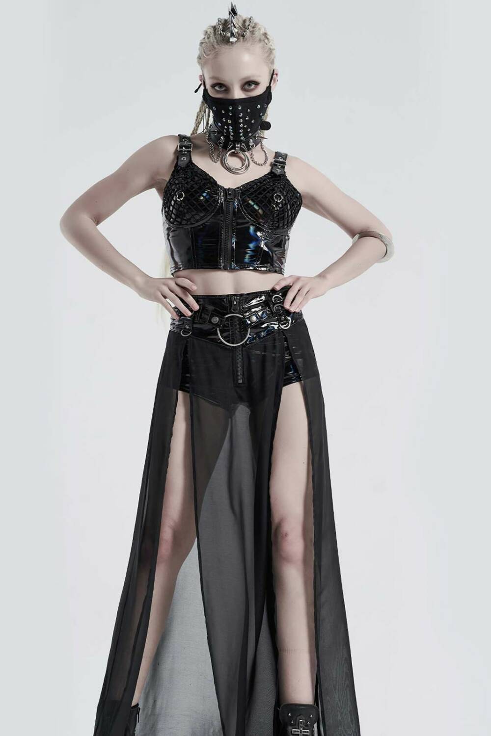 Punk Rave Lack-Shorts Shadow Caster – Bild 7