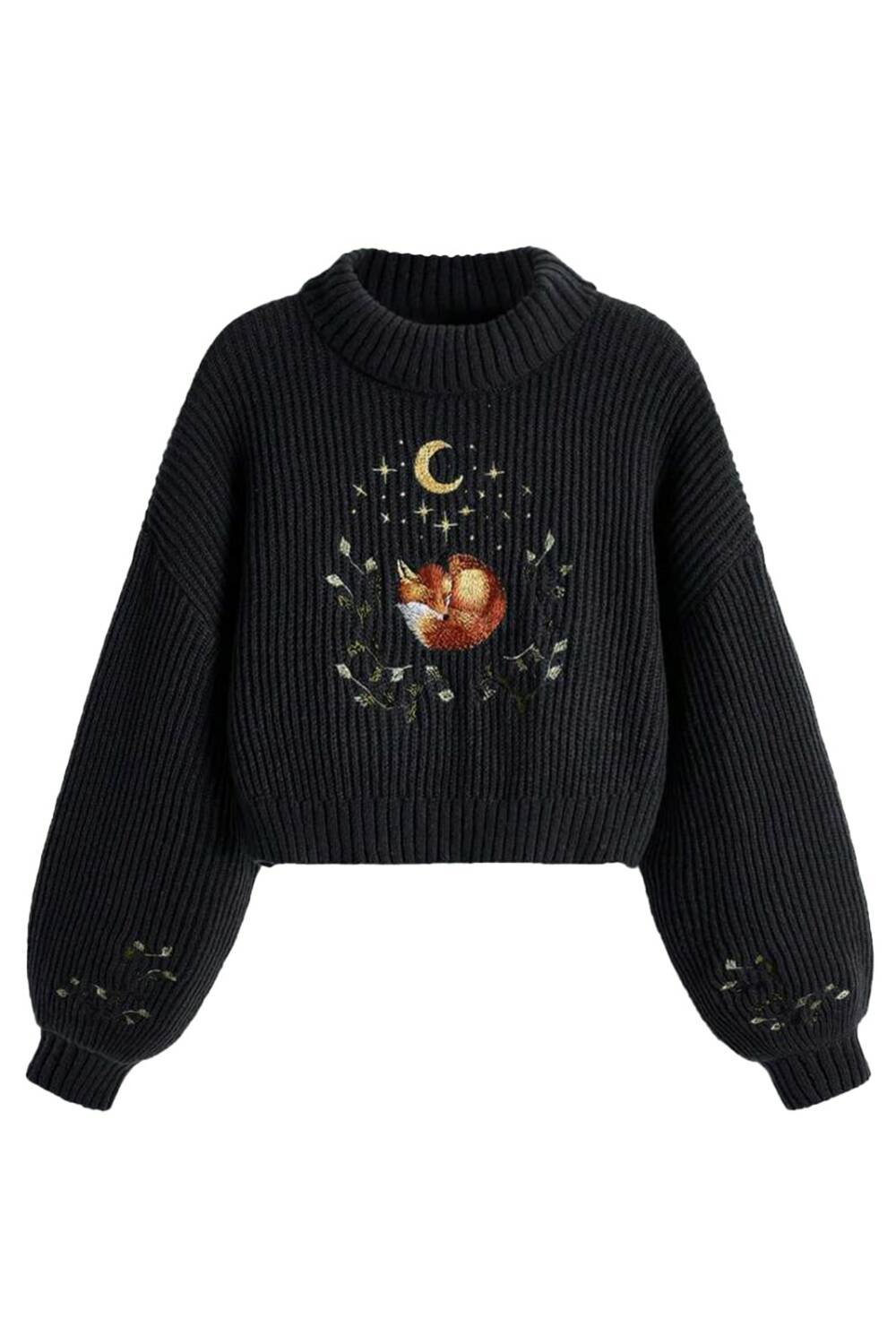 Romwe Pullover Night Fox