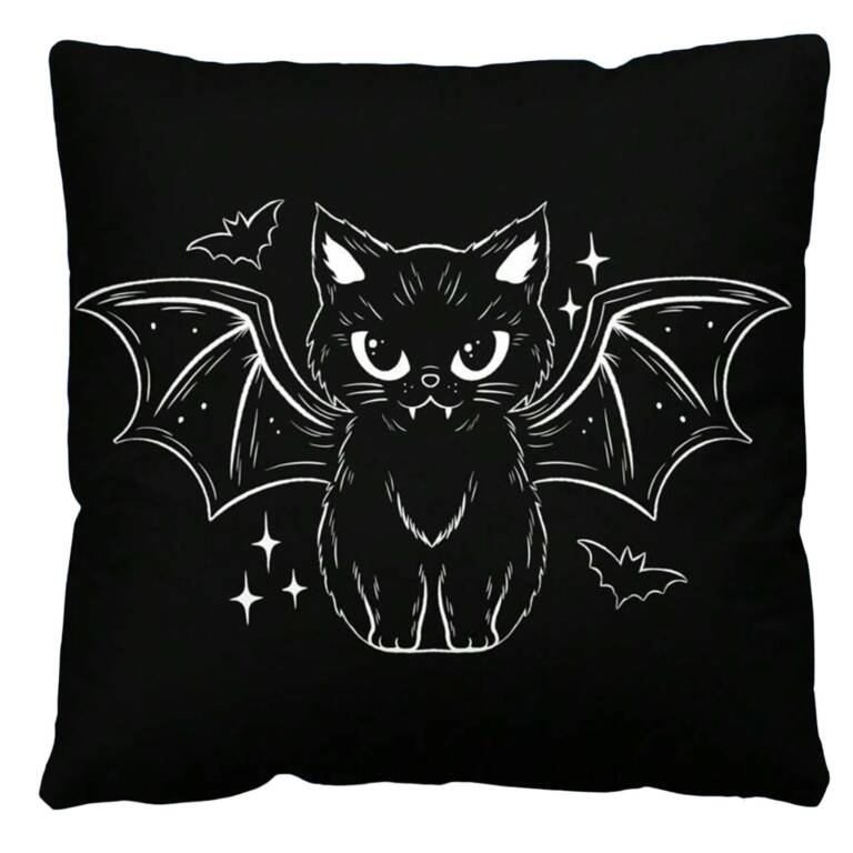 Mad Moonshine Winged Cat cushion cover