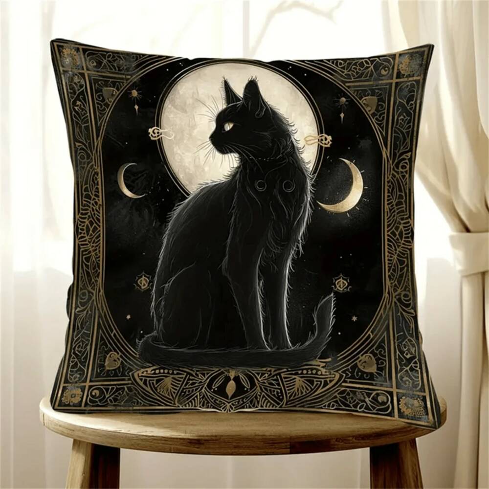 Mad Moonshine Kissenhülle Full Moon Cat