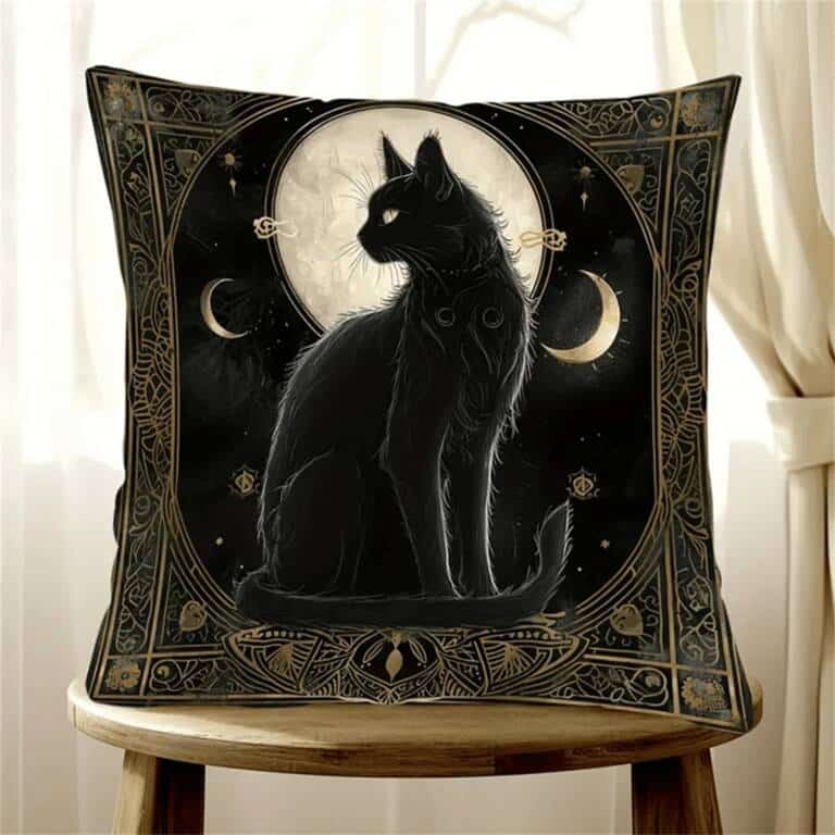 Mad Moonshine Kissenhülle Full Moon Cat