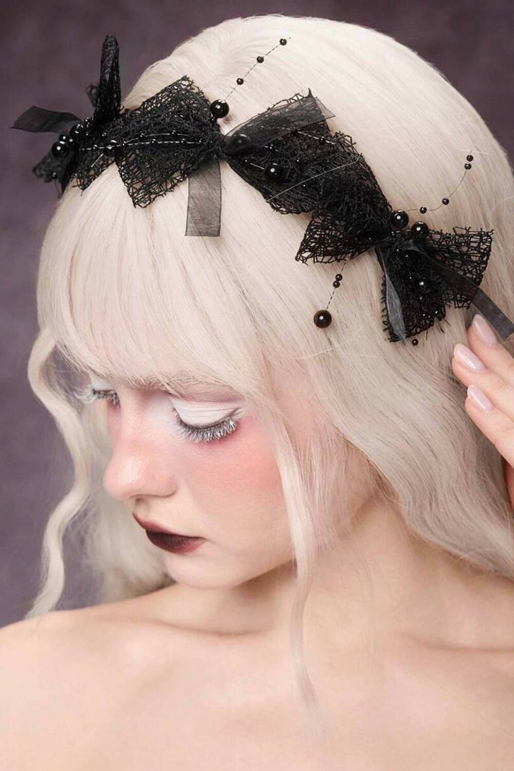 Romwe Haarreif Pearls and Bows – Bild 2