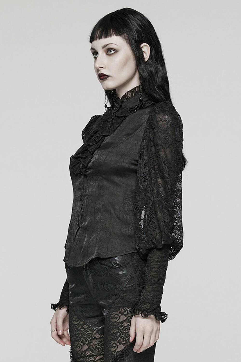 Punk Rave Bluse Boheme Noir – Bild 3