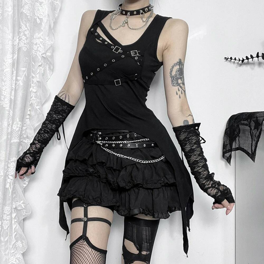 Moonattic Top Glitch Goth